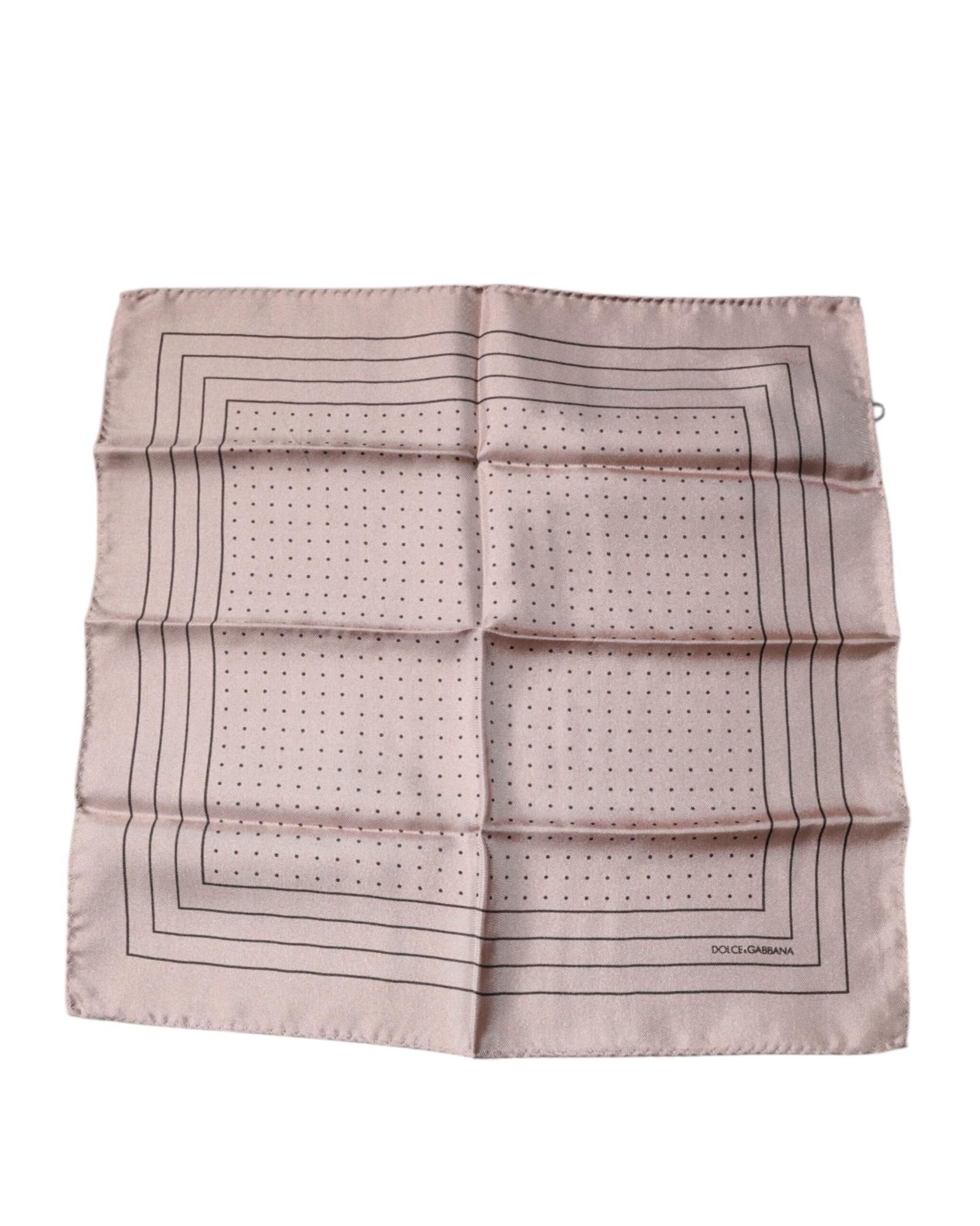 Silk Pocket Square Polka Dot Design - Pink Scarves