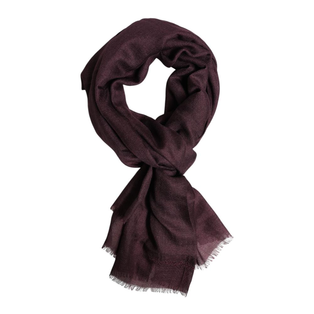 Dolce & Gabbana Men's Maroon Cashmere Silk Neck Warmer Scarf