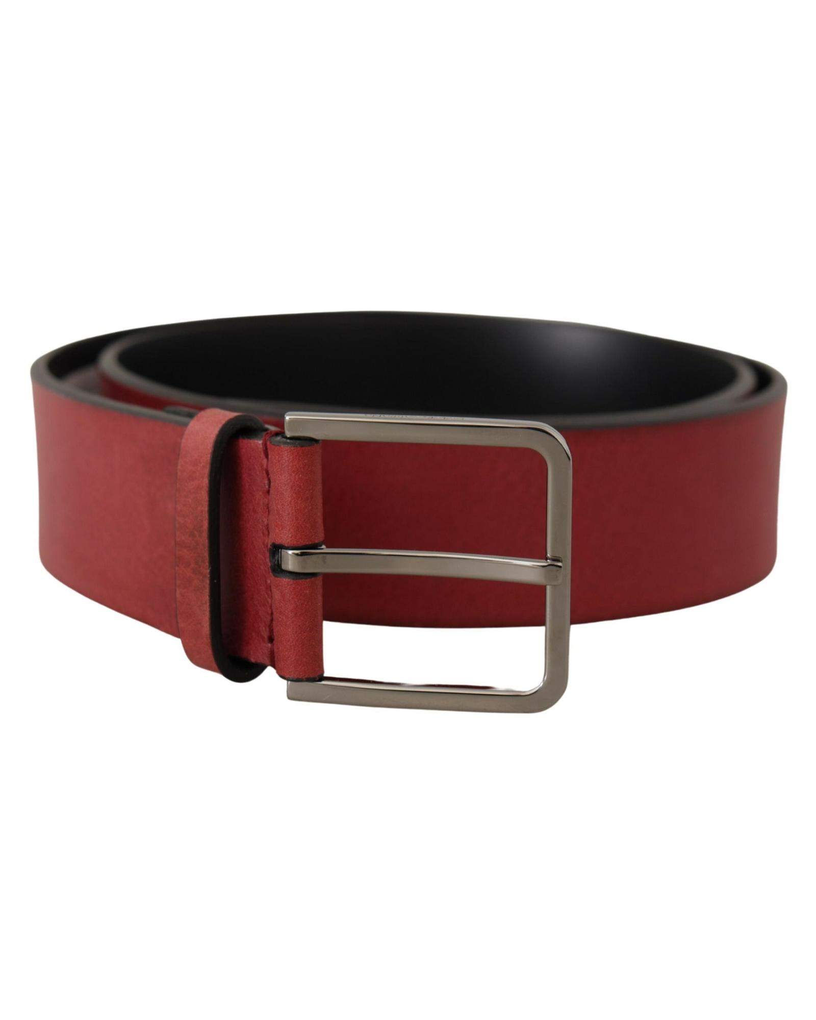 Leather Belt Red Style- Black Leather Belt Red Style- Black