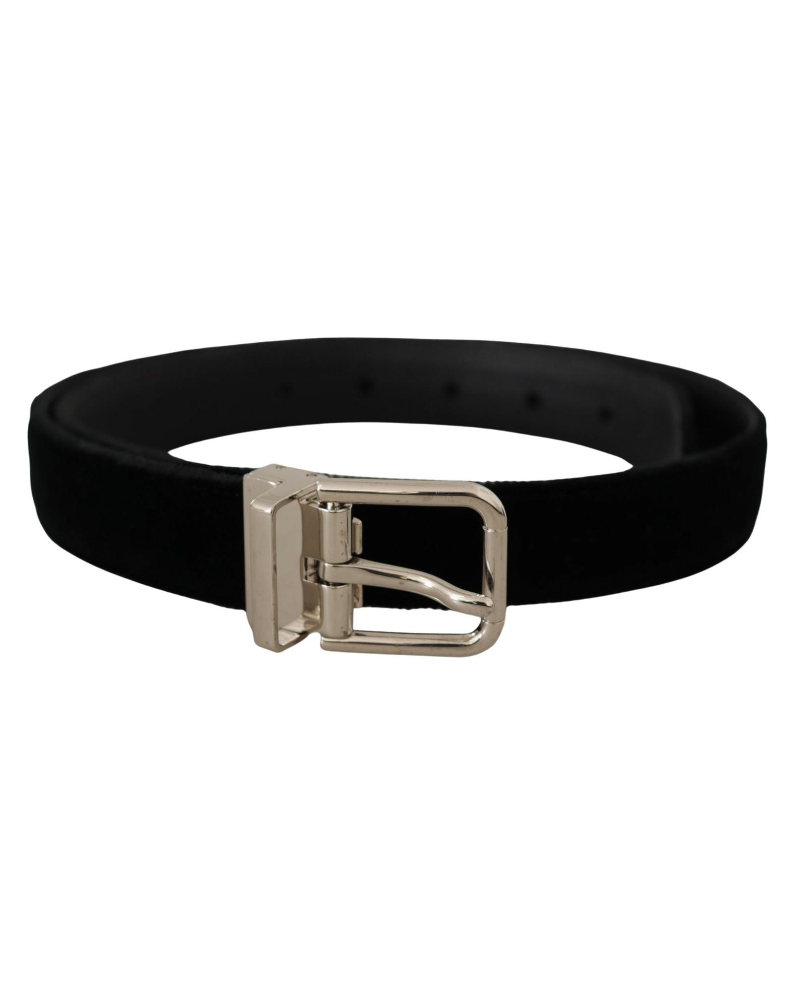 Velvet Belt Black Buckle Men
