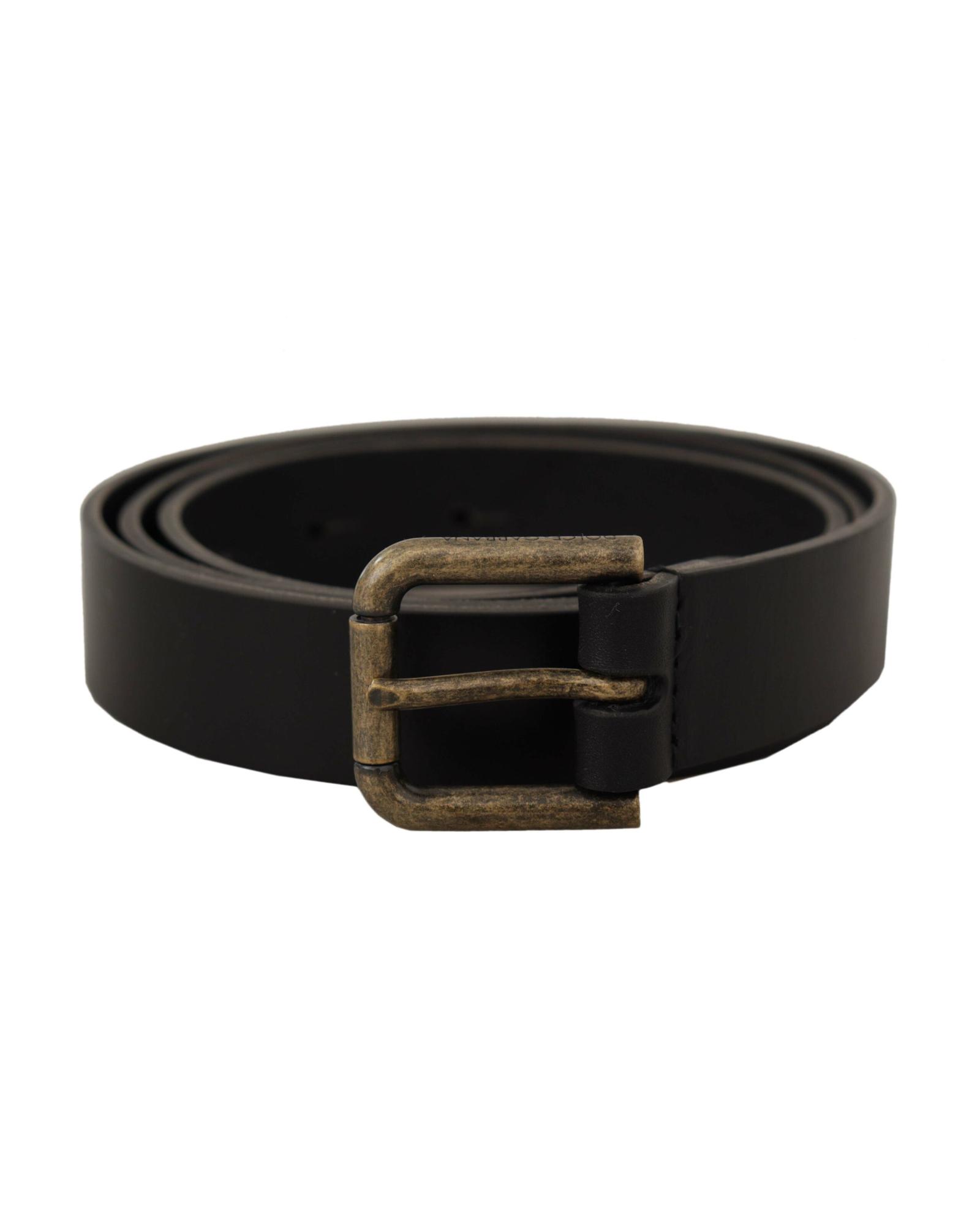 Leather Belt Black Antique Buckle Men Leather Belt Black Antique Buckle Men