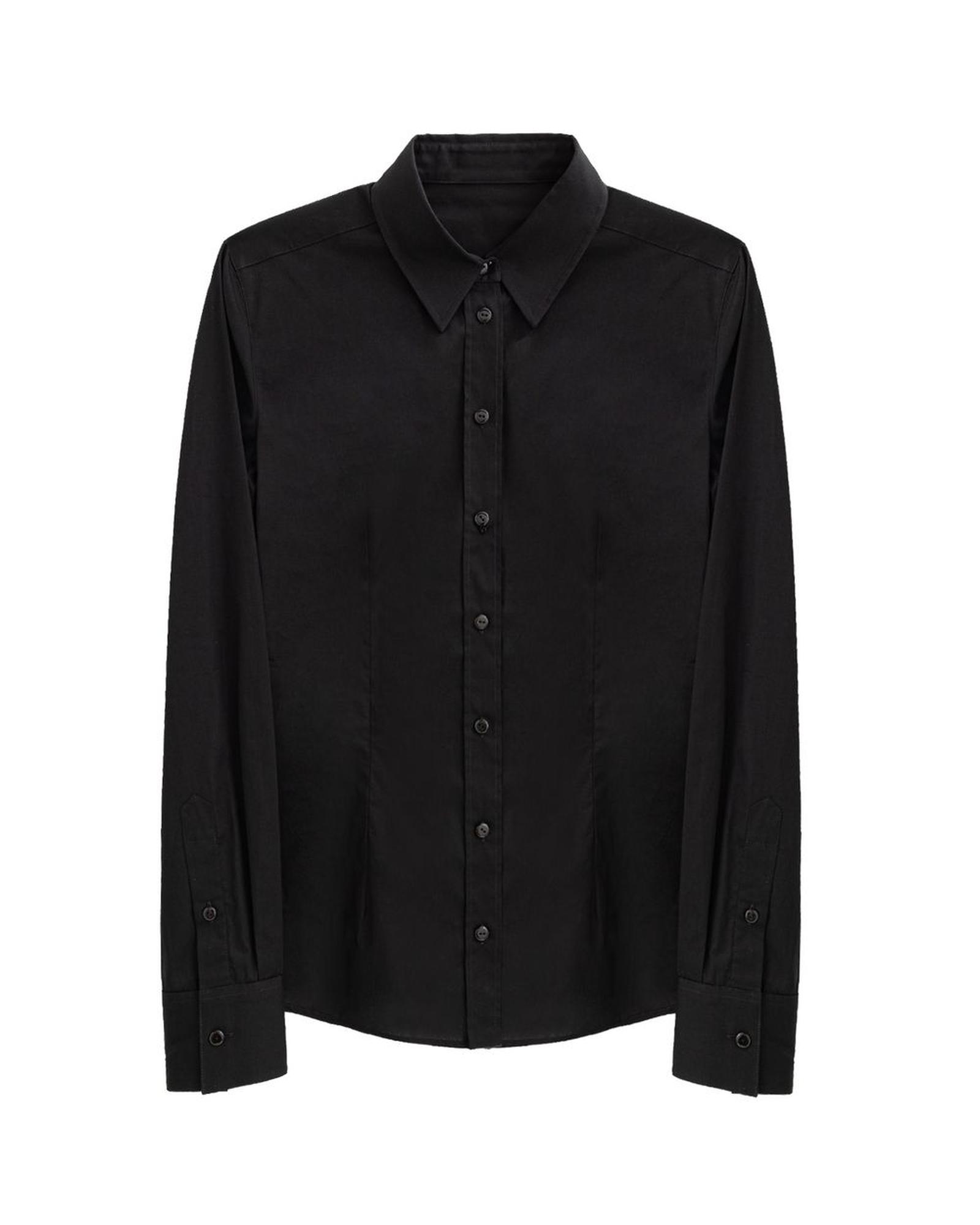 LongSleeve Collared Shirt - Black