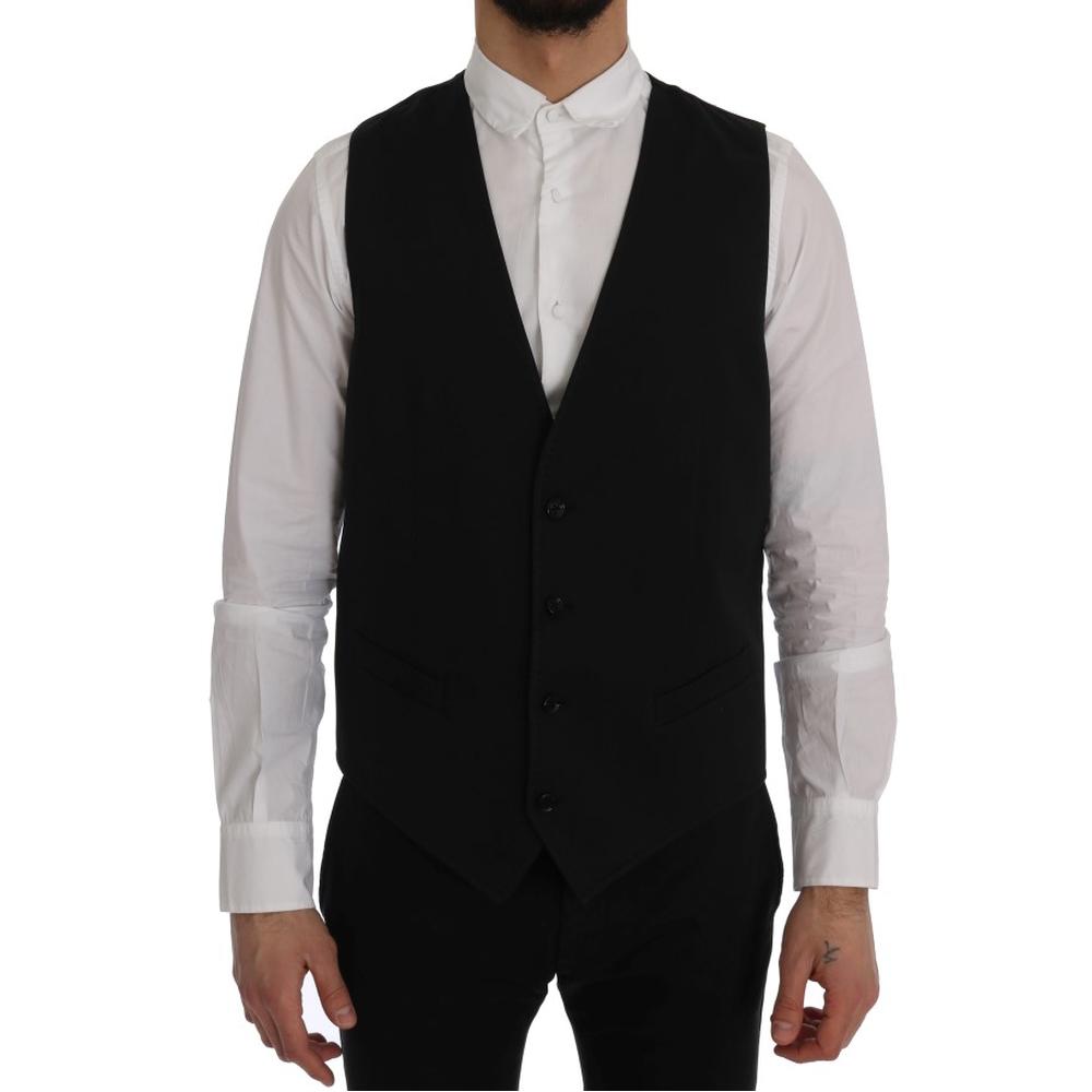 Dolce & Gabbana Wool Vest Classic Black - Size 50