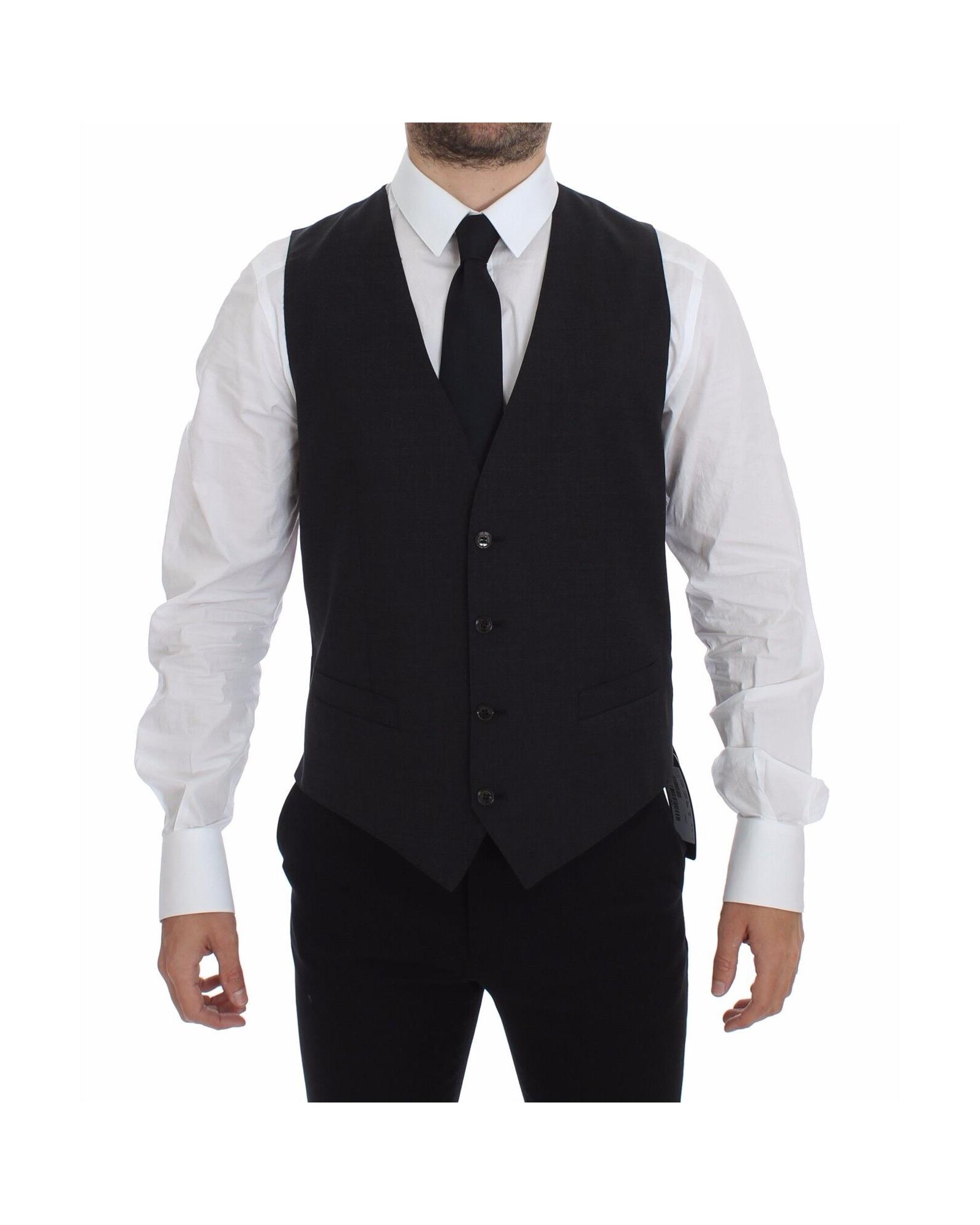 Dolce & Gabbana Classic Wool Vest - Gray - Size 48