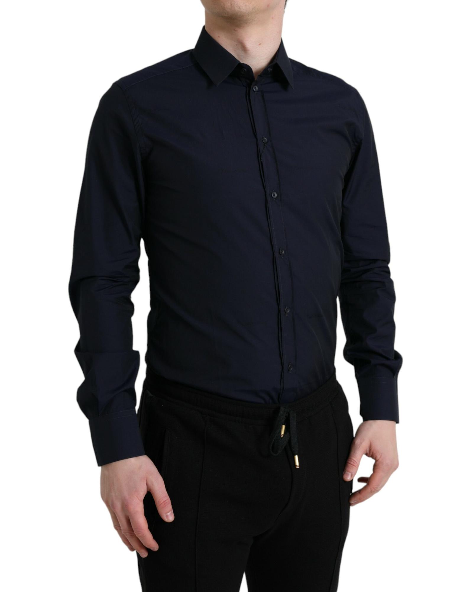 Classic Fit Dress Shirt Long Sleeve - Navy Blue