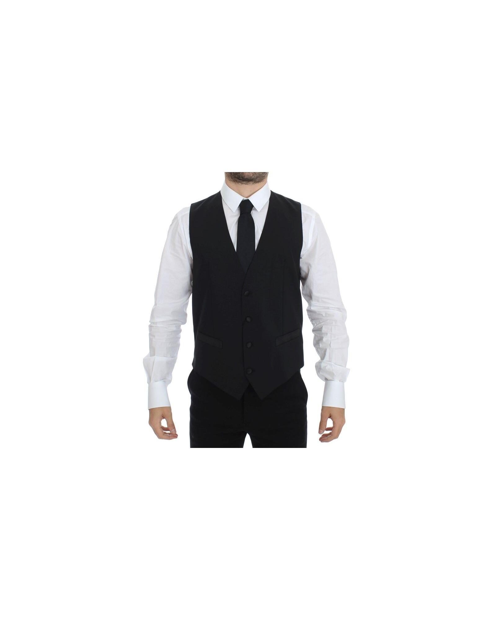 Dolce & Gabbana Classic Wool Vest Black - Size 50