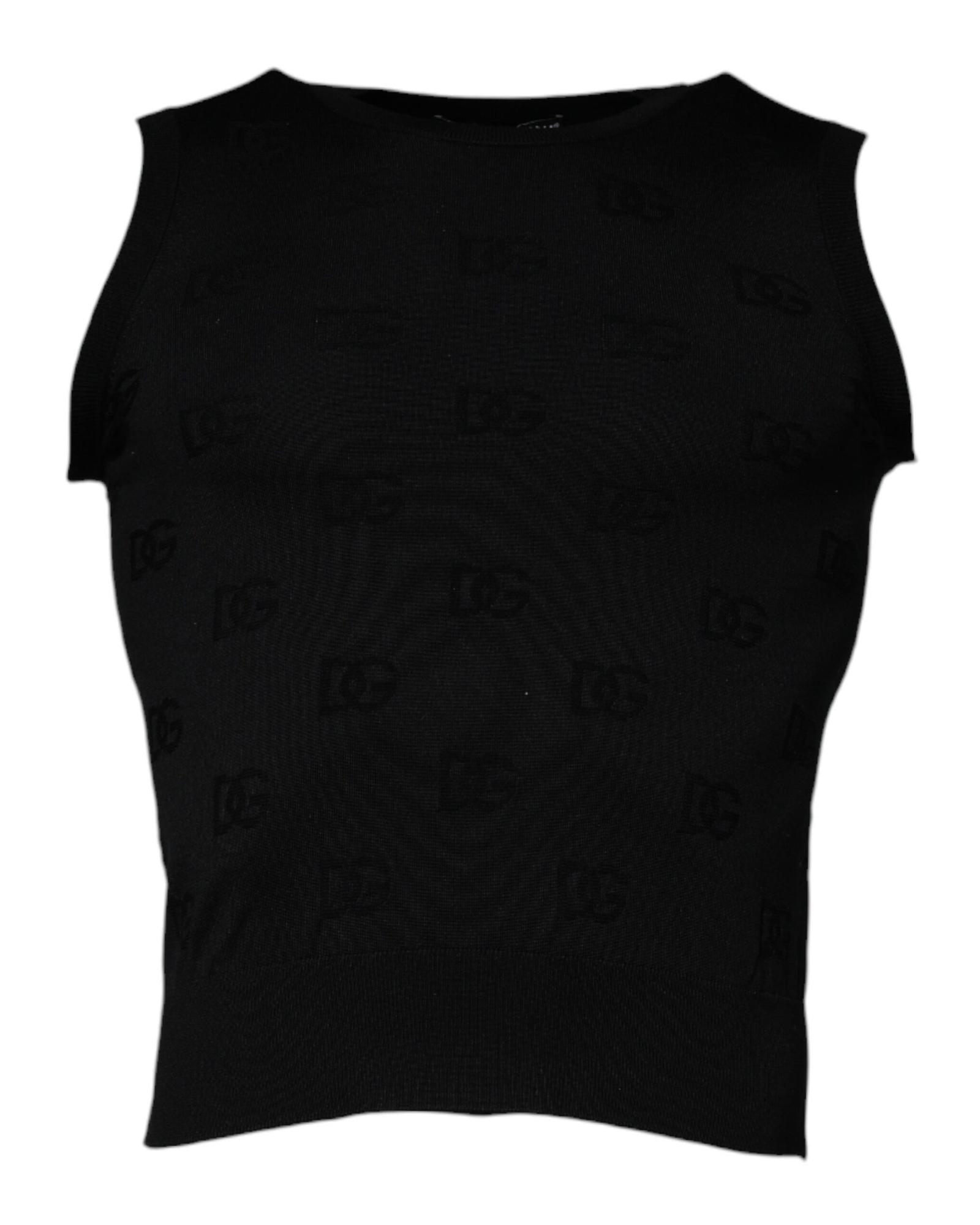 Sleeveless Logo Tank Top - Black T-Shirts