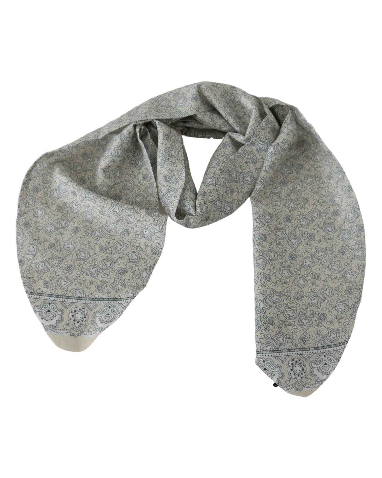 Ermanno Scervino Silk Scarf Floral Print Wo - Beige Belts