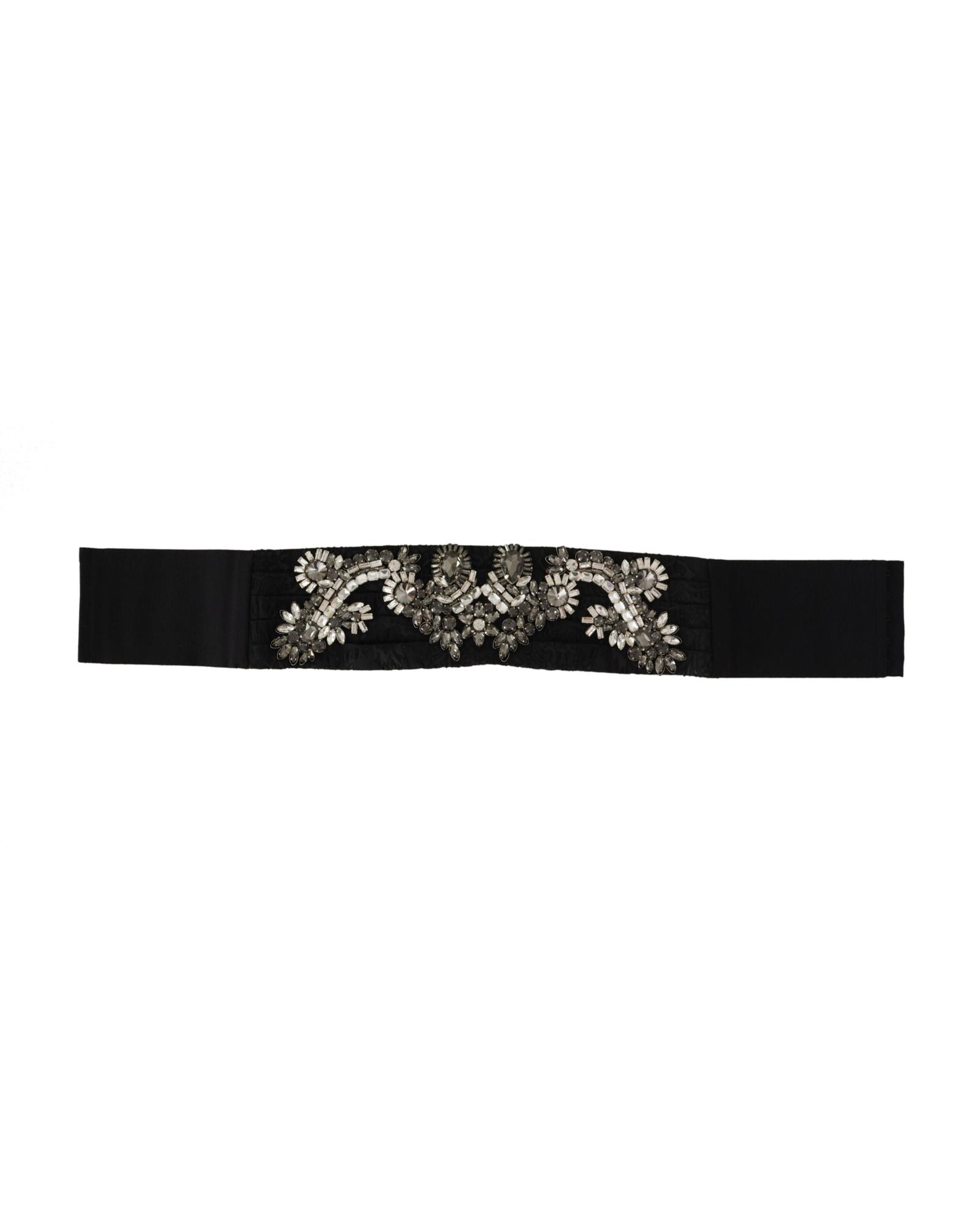 Embellished Waist Belt Black Wo