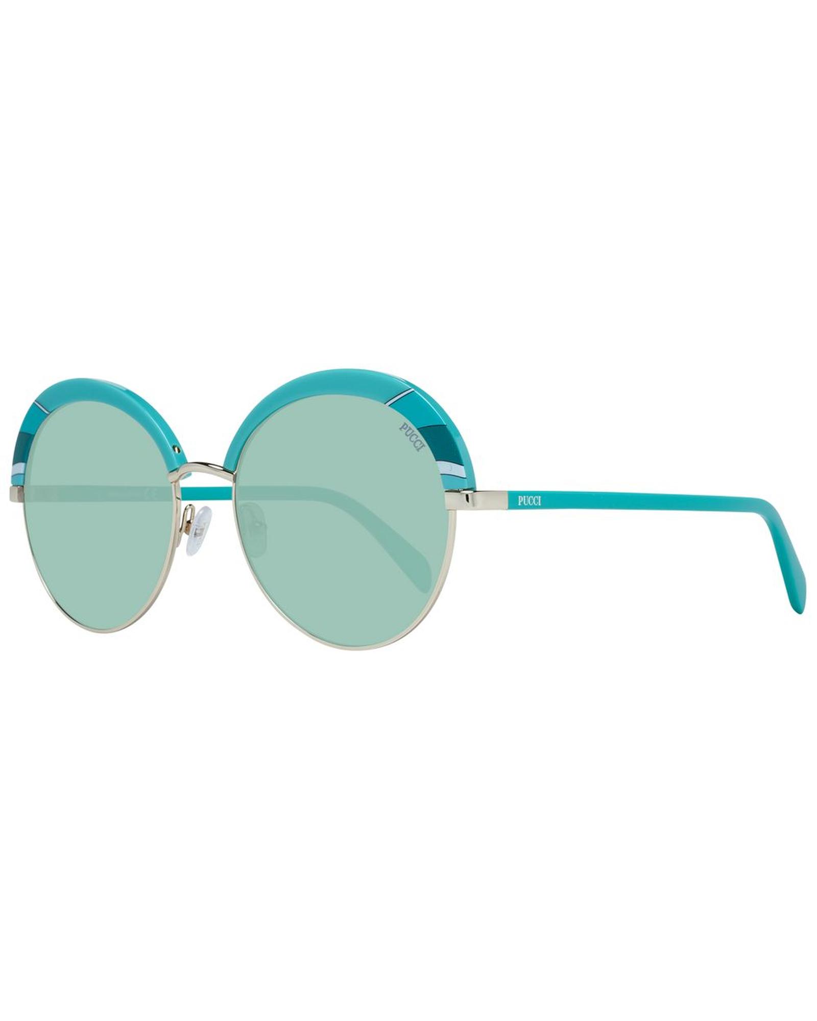Round Sunglasses Teal Frame Wo - Turquoise - Emilio Pucci - Modalova
