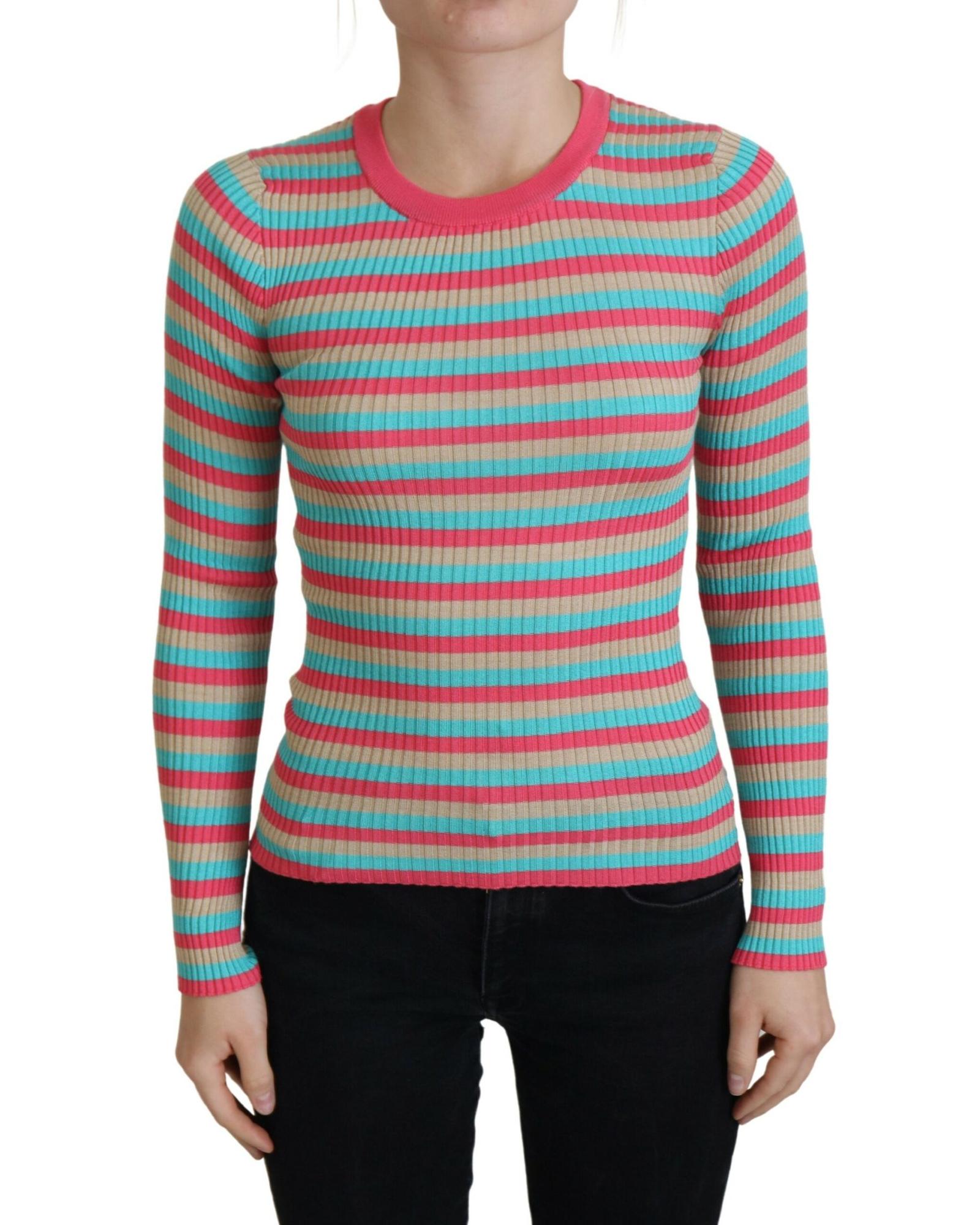 Dolce & Gabbana TSH8070 Knit Sweater Wo - Multicolor - Size 42