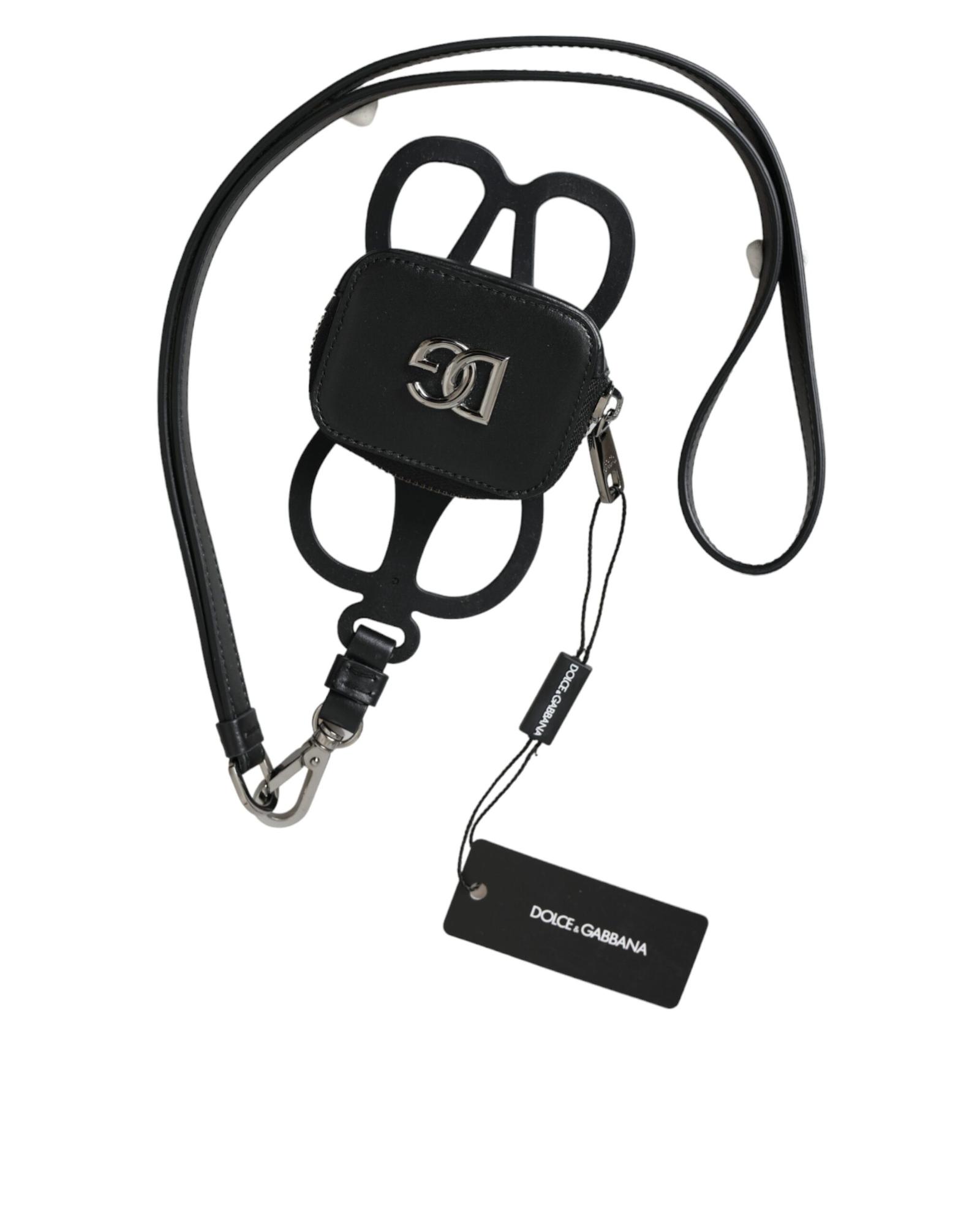 Phone Holder Black Leather Wallets