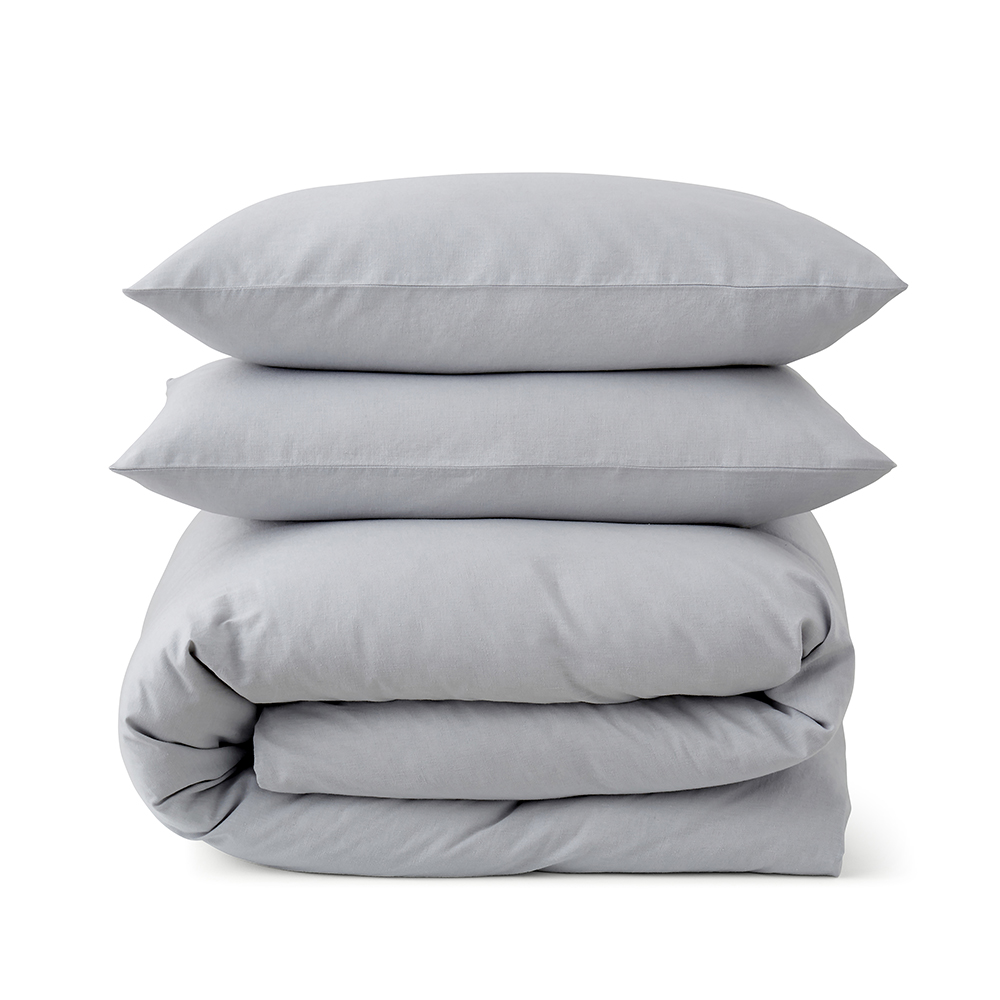 Martex   Touch Of Linen - Ice Blue - Duvet Cover Set (Includes 2 Pillowcases - 1 For Single) in Size Double, BrandAlley