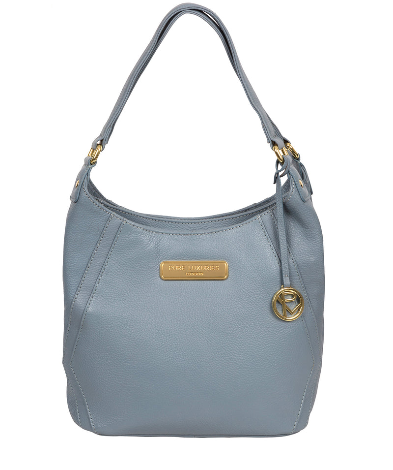 ‘Abigail’ Blue Cloud Leather Shoulder Bag