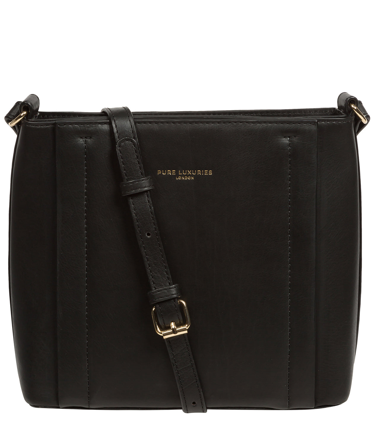 'Kali' Black Nappa Leather Cross Body Bag
