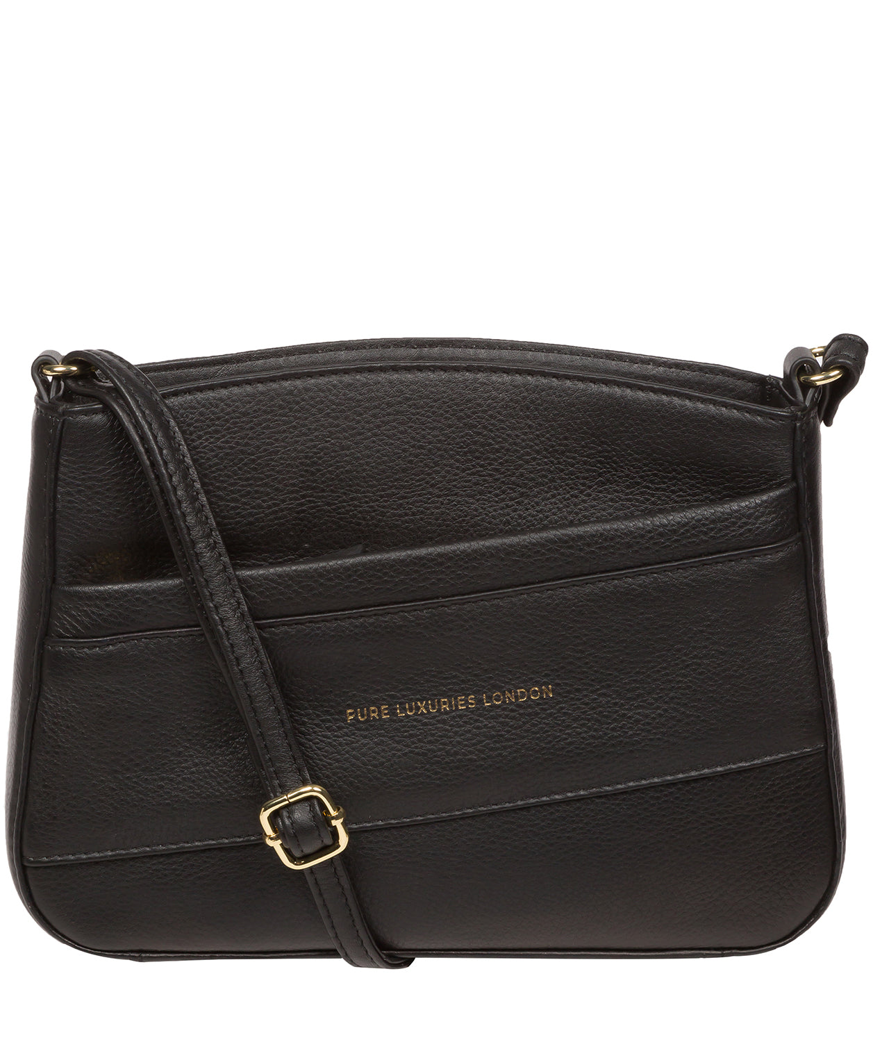 ‘Helena’ Black Leather Cross Body Bag