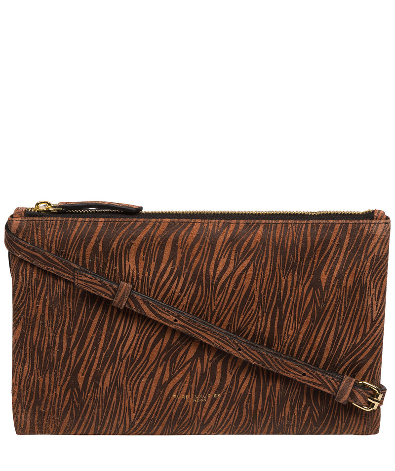 'Anya' Animal Print Leather Cross Body Evening Bag