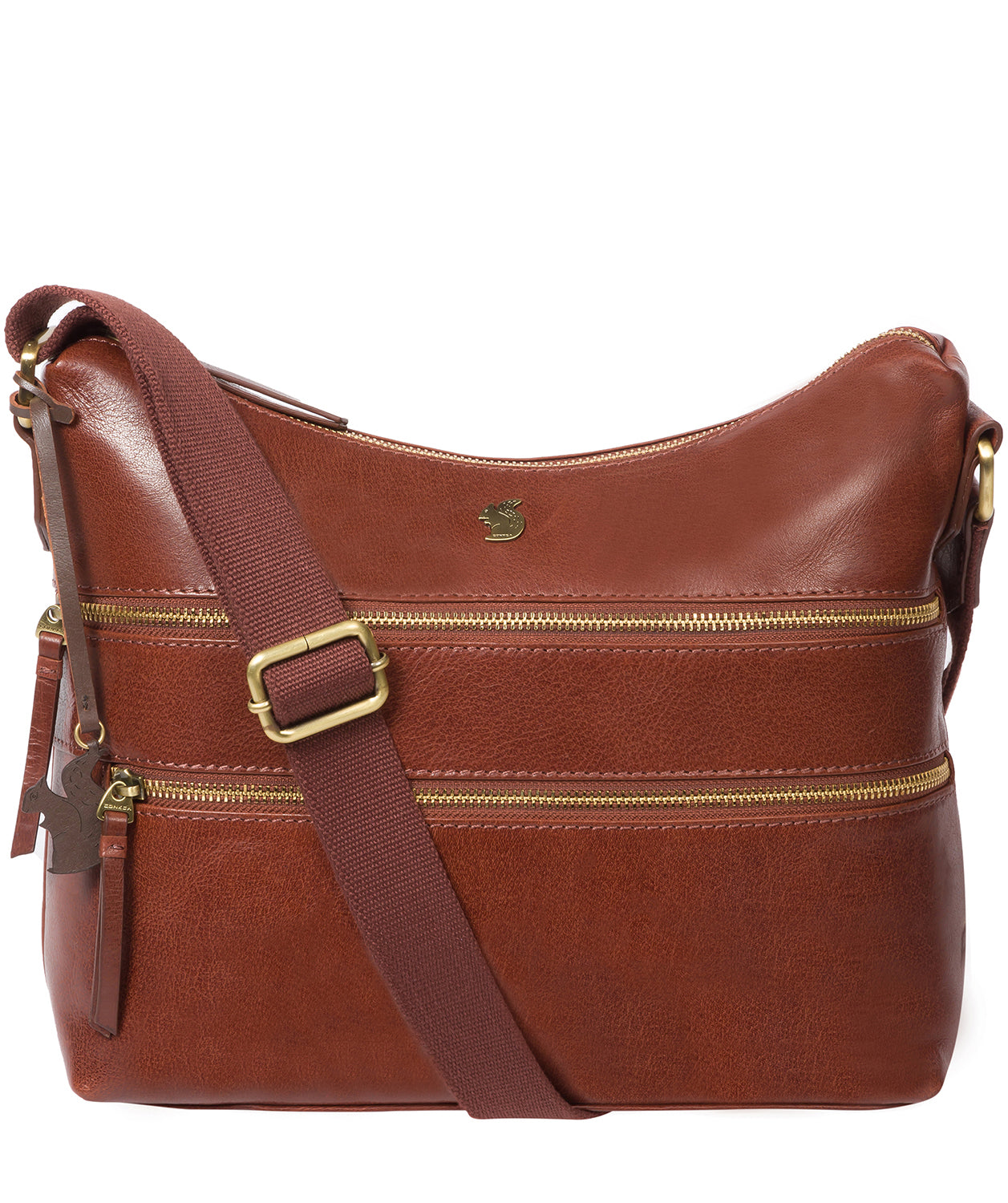 ‘Georgia’ Conker Brown Leather Shoulder Bag