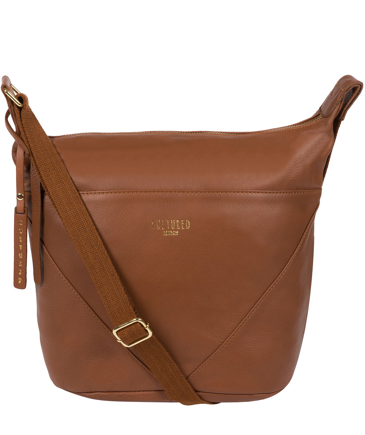 ‘Chelsea’ Dark Tan Leather Shoulder Bag