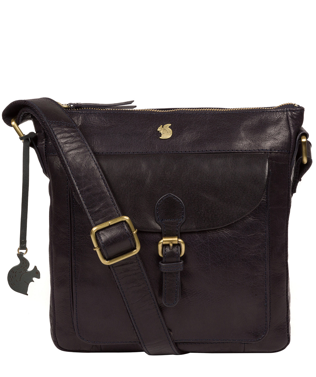 ‘Josephine’ Navy Leather Shoulder Bag