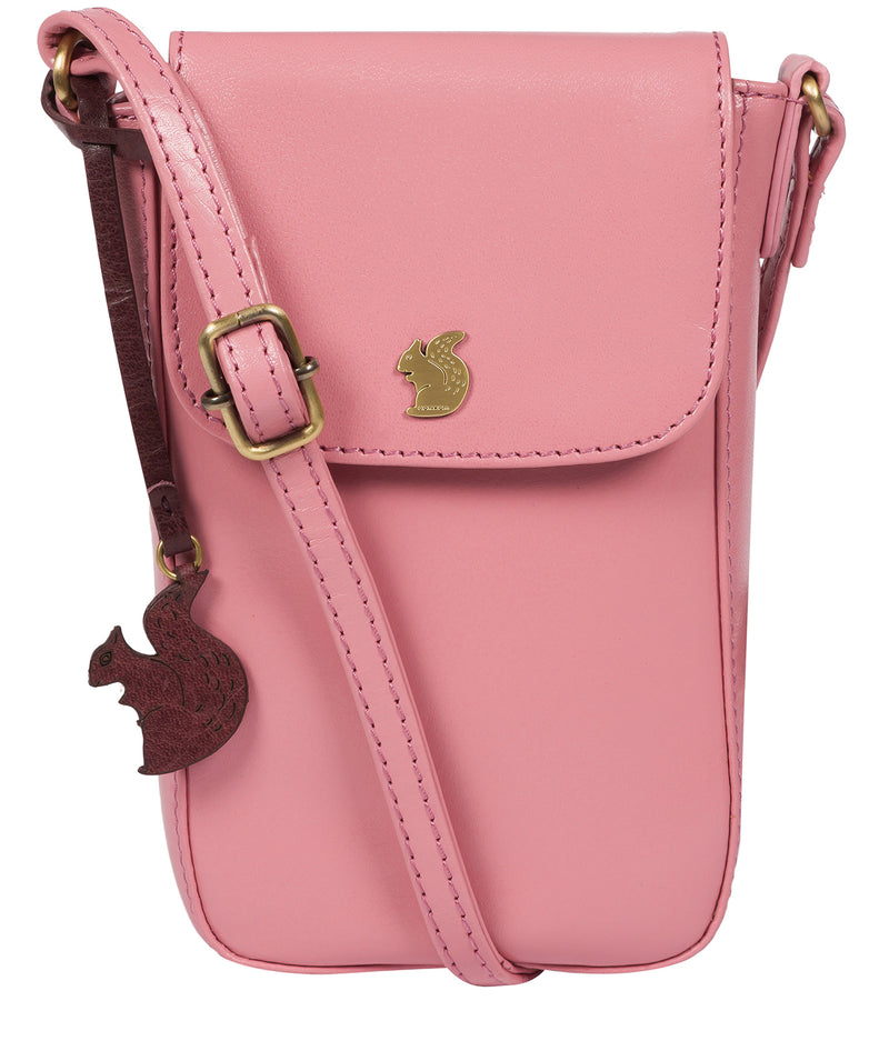 ‘Buzz’ Blush Leather Cross Body Phone Bag