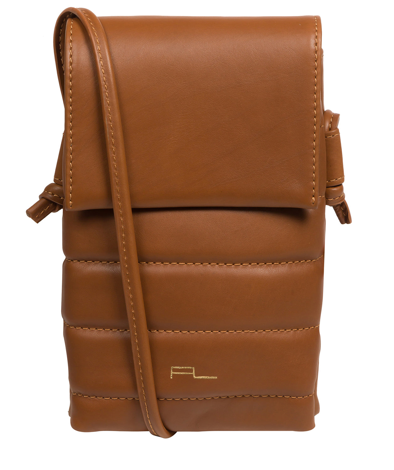 ‘Lilian’ Oak Nappa Leather Cross Body Phone Bag