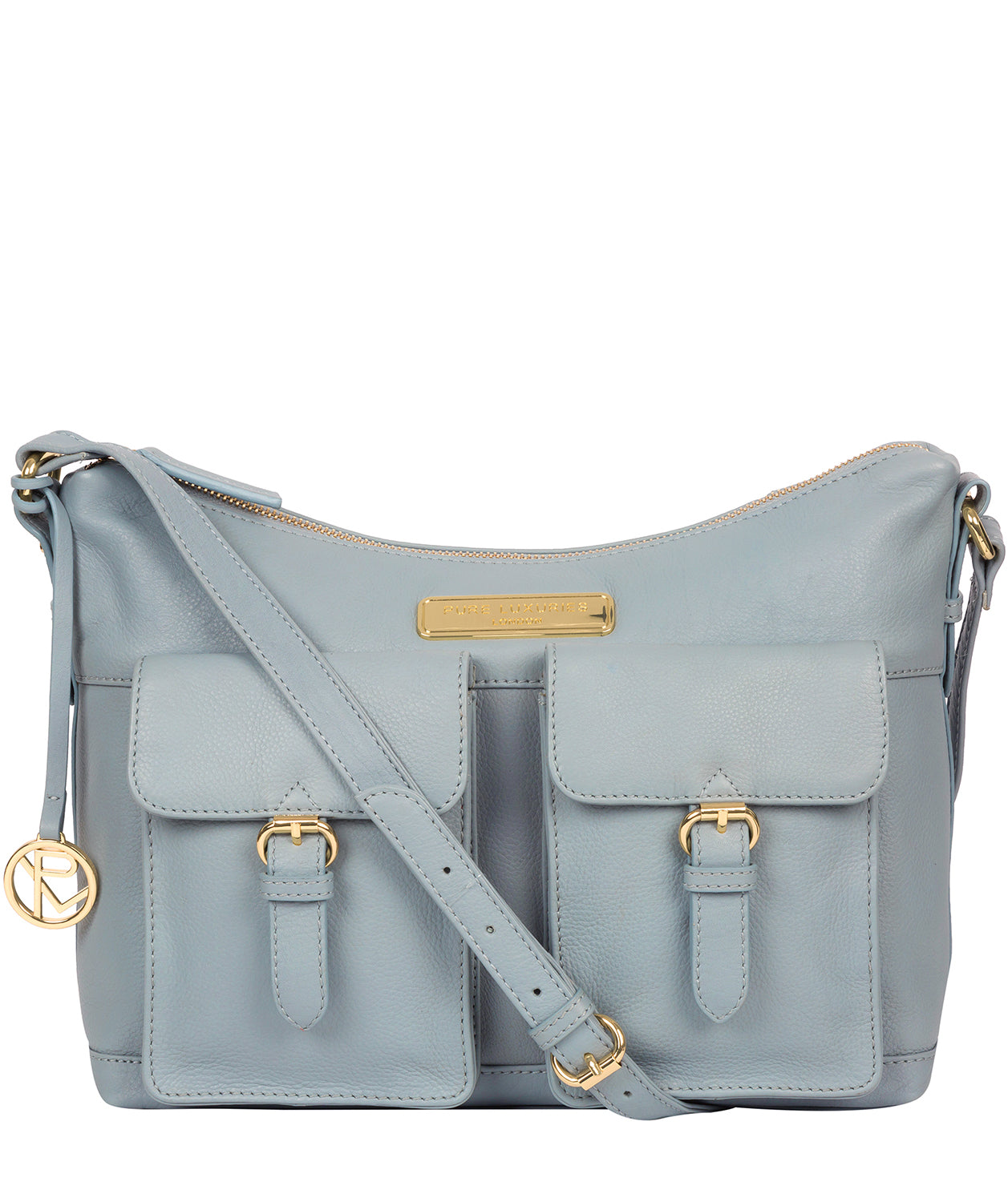 ‘Jenna’ Cashmere Blue Leather Shoulder Bag