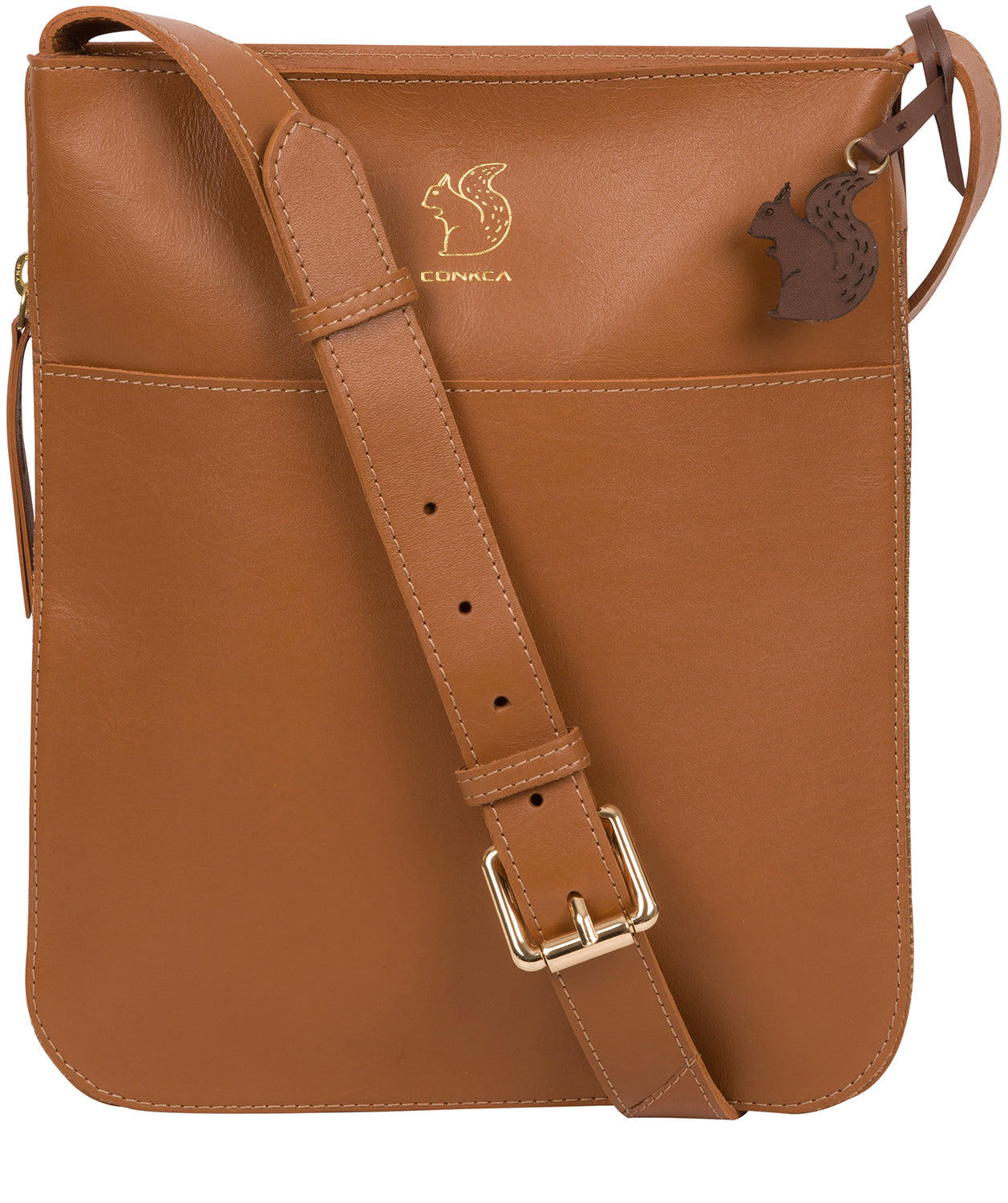 ‘Lautner’ Saddle Tan Vegetable-Tanned Leather Cross Body Bag