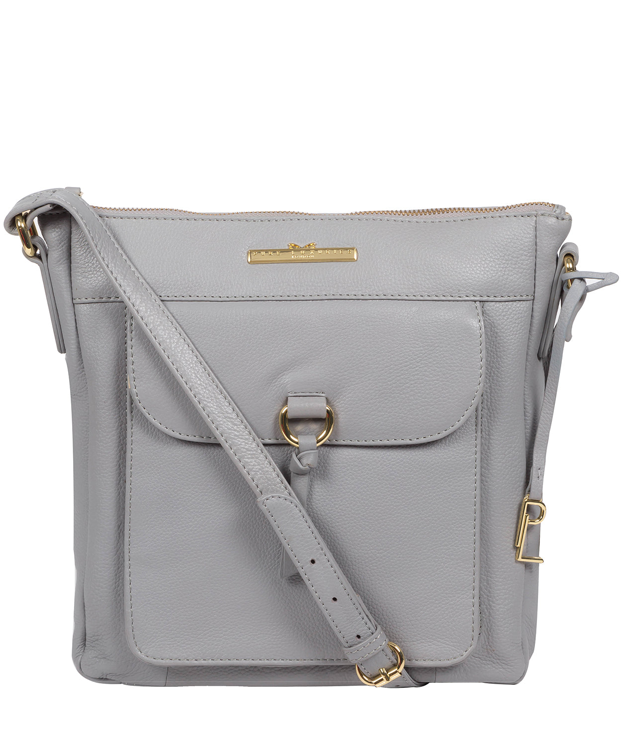 ‘Holbroke’ Grey Leather Shoulder Bag