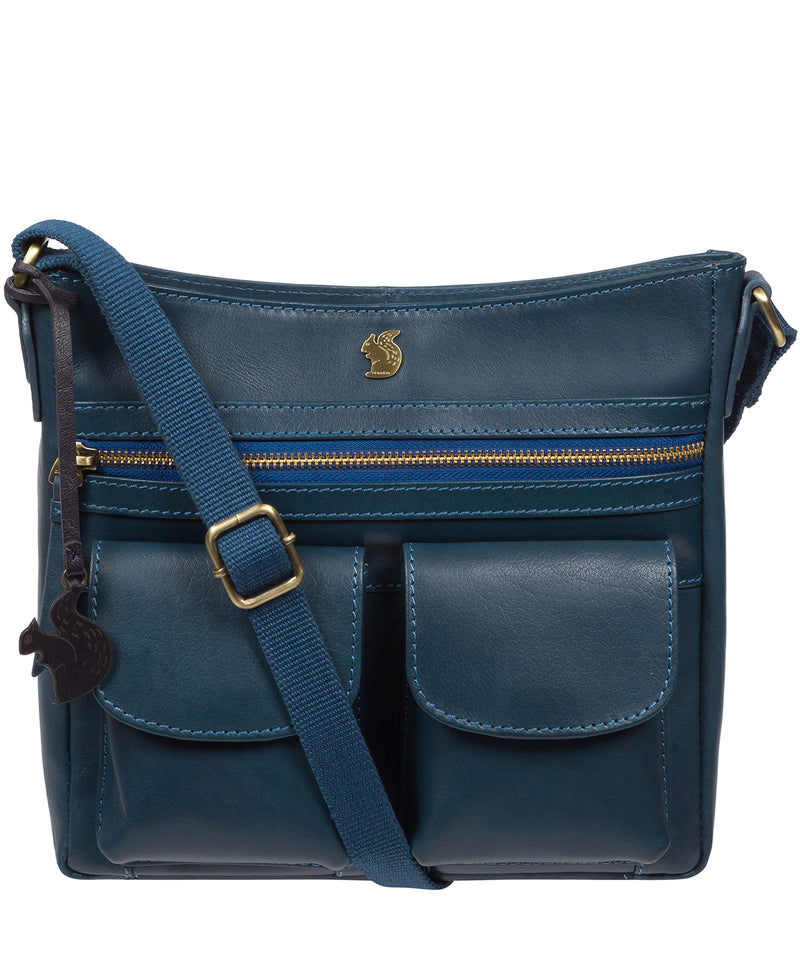 ‘Baby Bon’ Snorkel Blue Leather Cross Body Bag