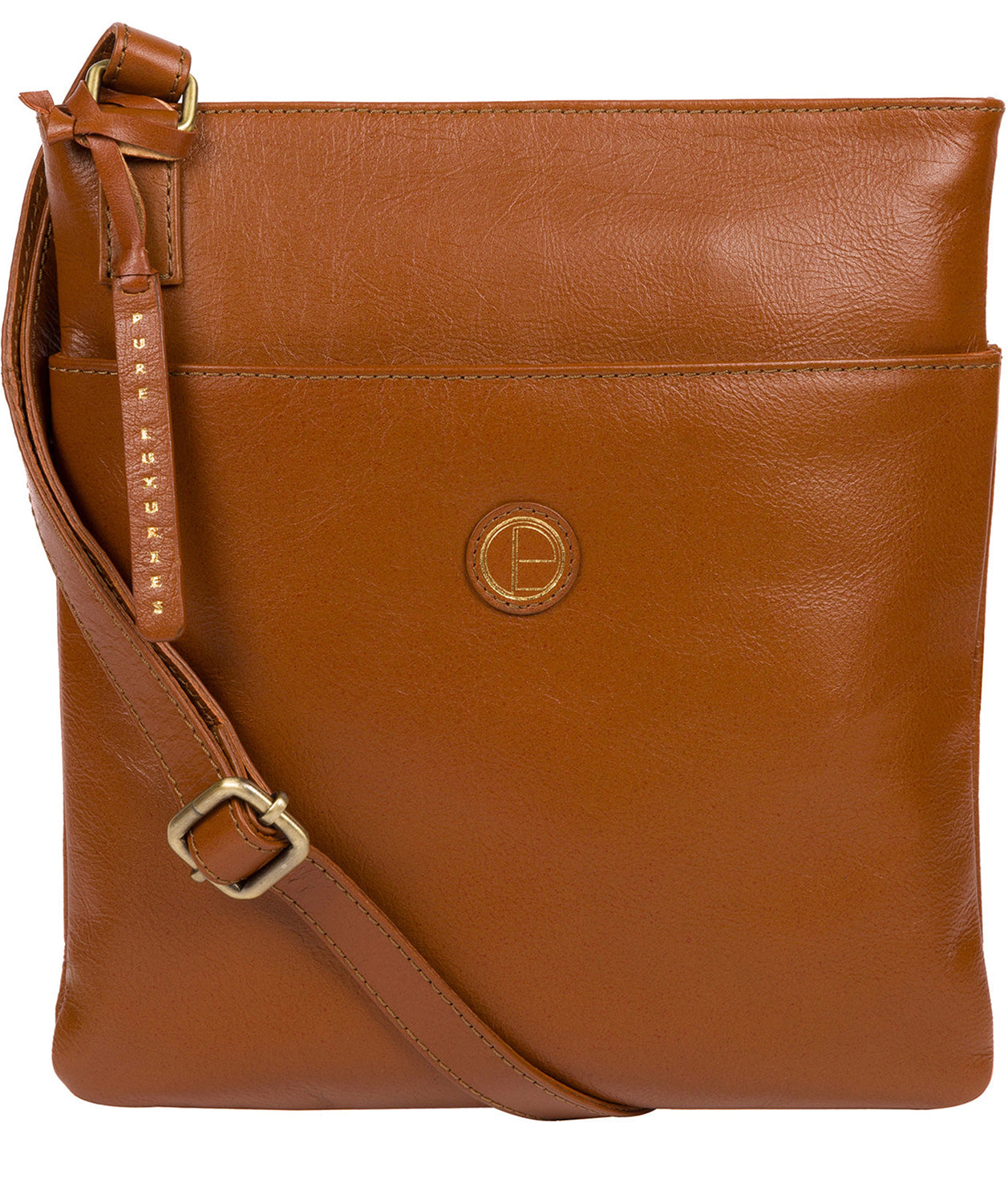 ‘Foxton’ Vintage Dark Tan Leather Cross Body Bag
