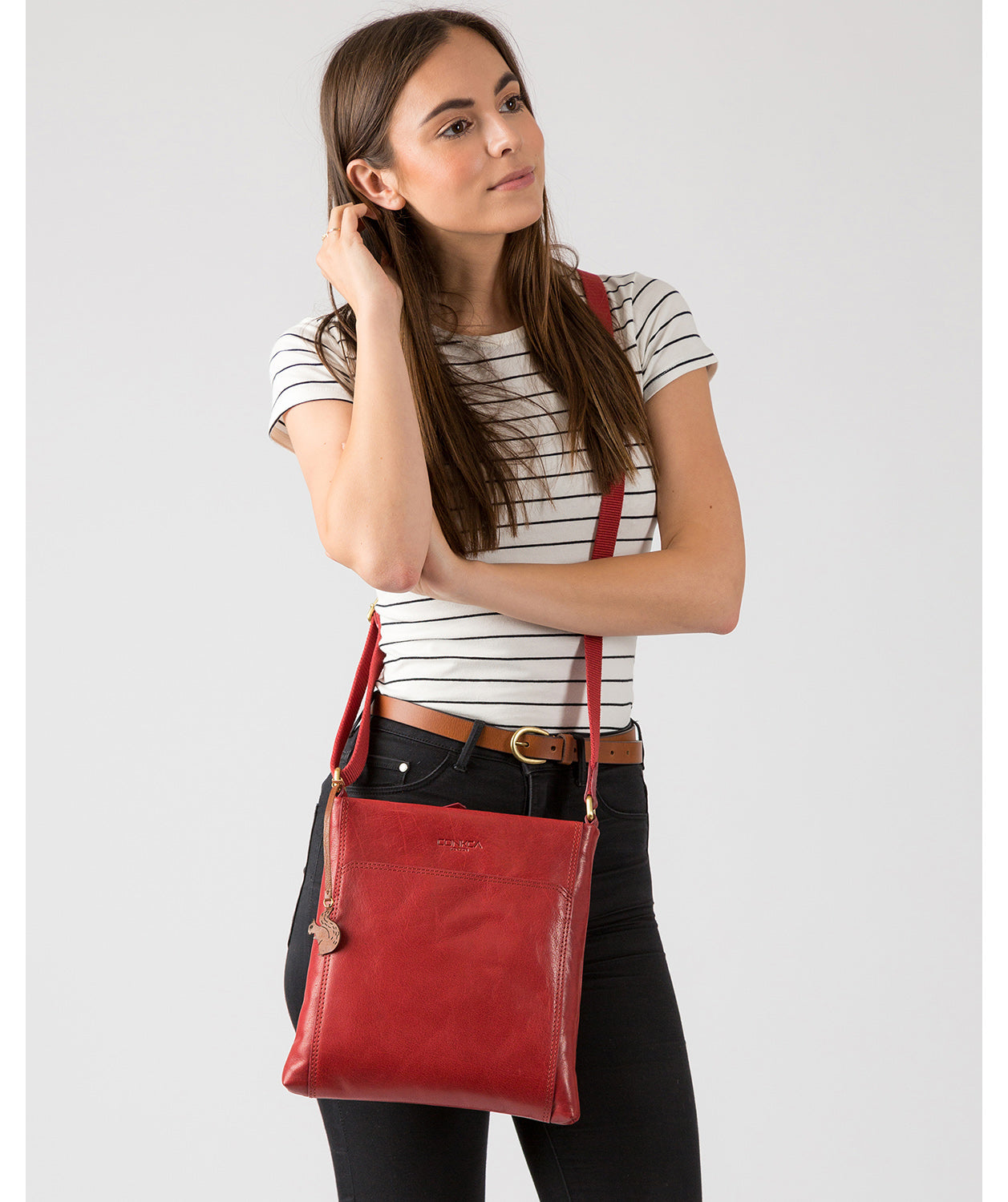 ‘Dink’ Chilli Pepper Leather Cross Body Bag