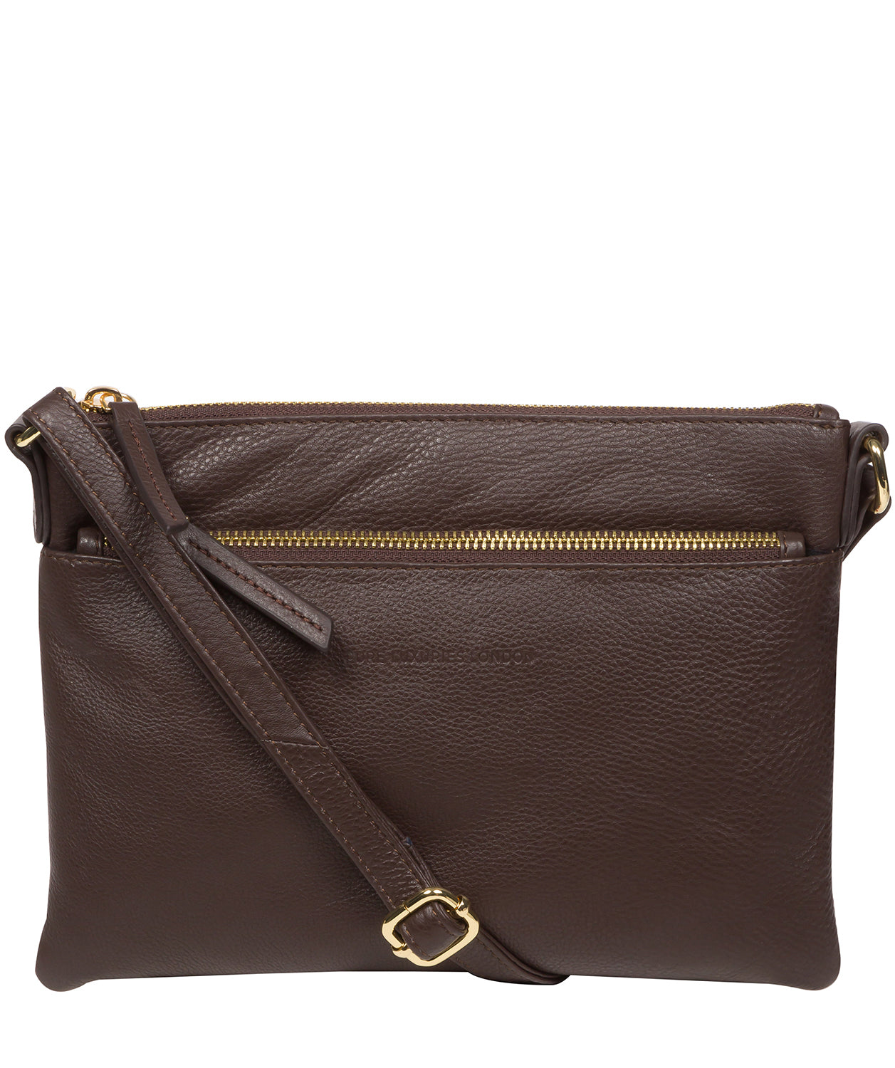 ‘Hannah’ Hot Fudge Nappa Leather Cross Body Bag
