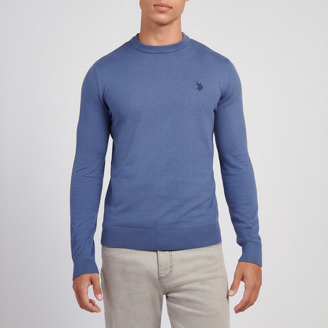 U.S. Polo Assn. Men's U.s. Polo Assn.  Blue Lightweight Crew Neck in Size L, BrandAlley