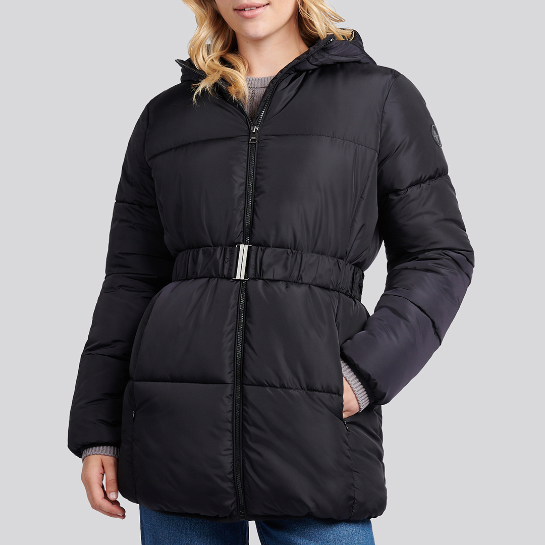 U.S. Polo Assn. Women's U.s. Polo Assn.  Black Belted Puffer Jacket in Size S, BrandAlley