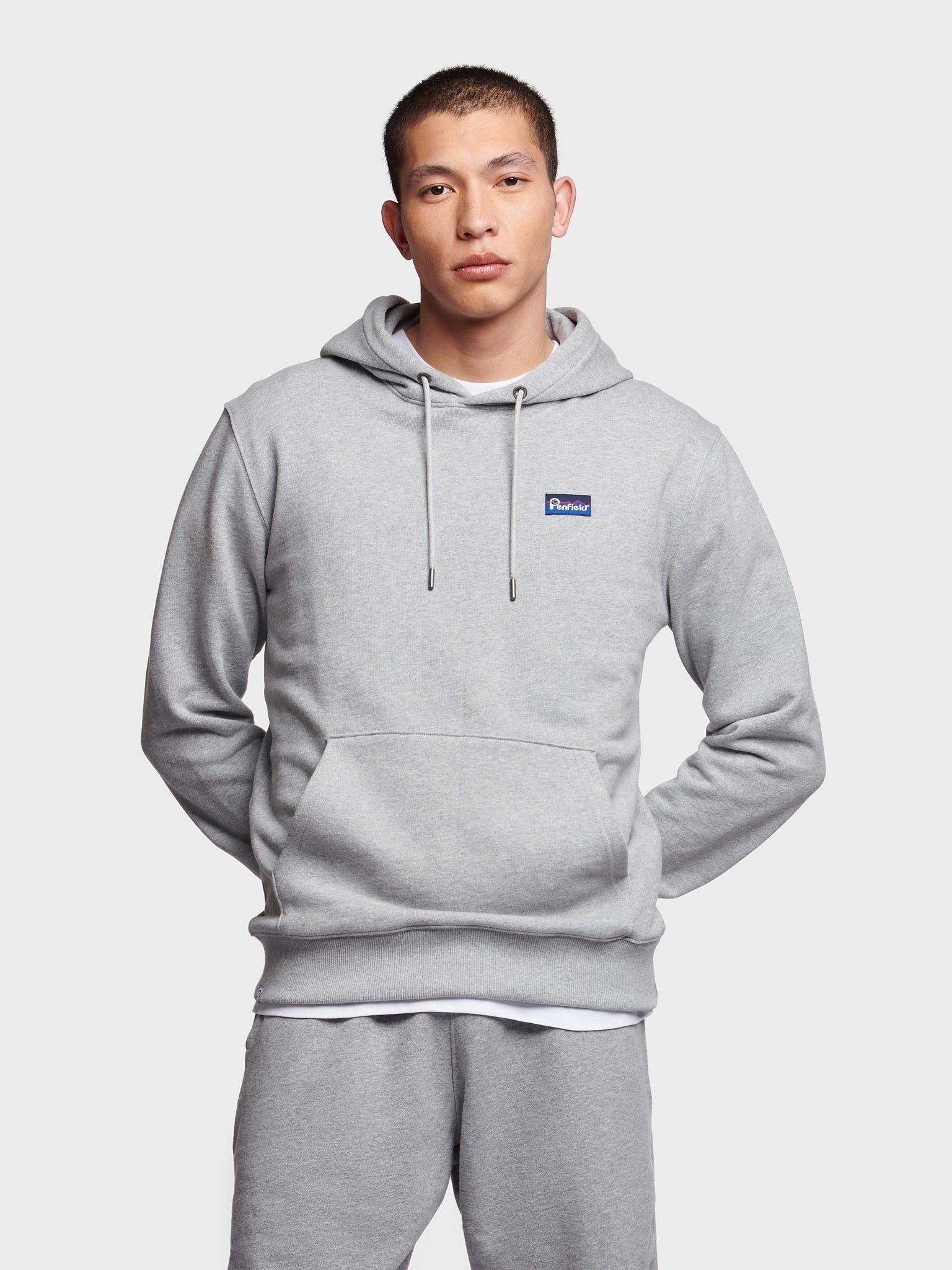 Penfield Men's   Grey Cotton Embroidered Hoodie in Size S, BrandAlley