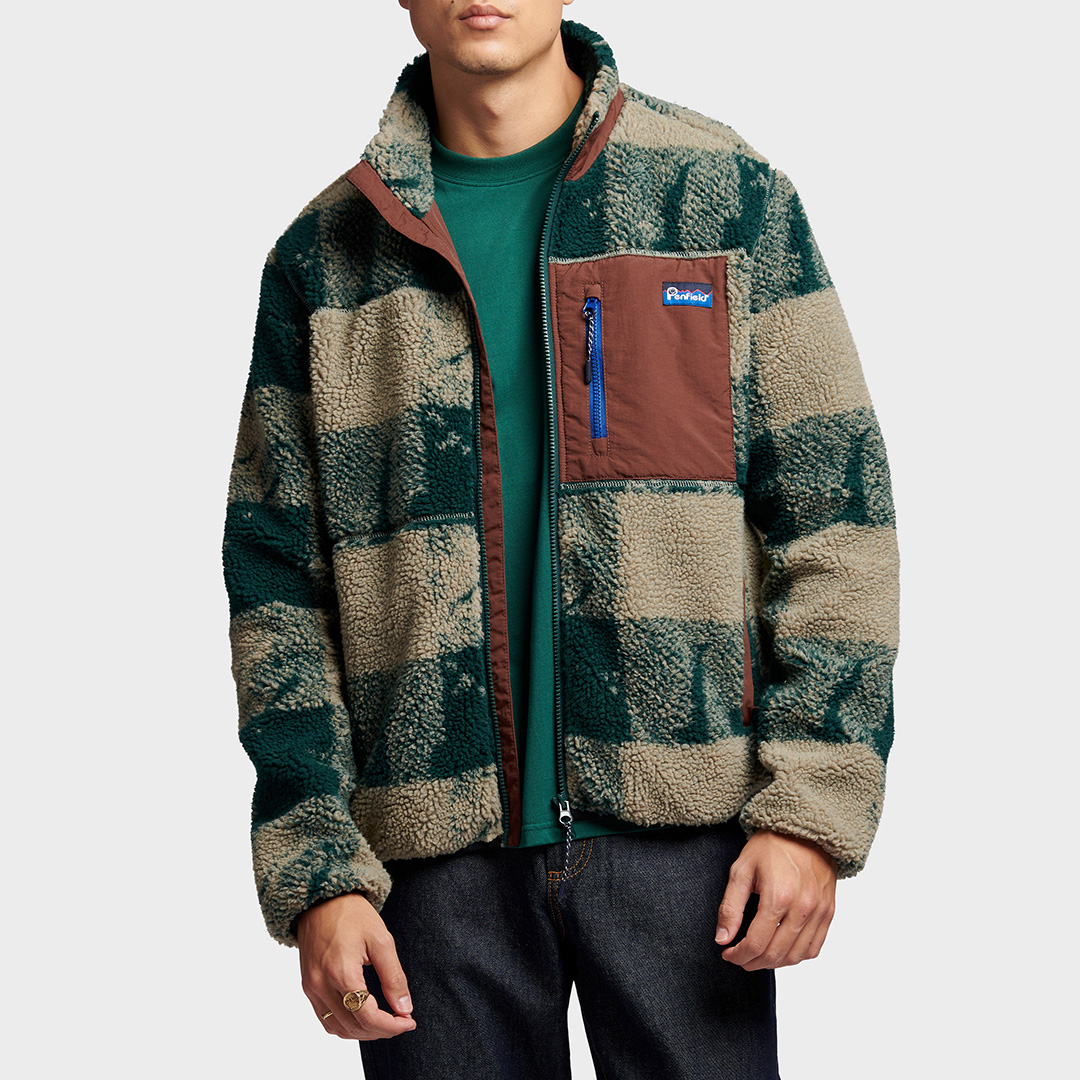 Green Textured Check Mattawa Jacket
