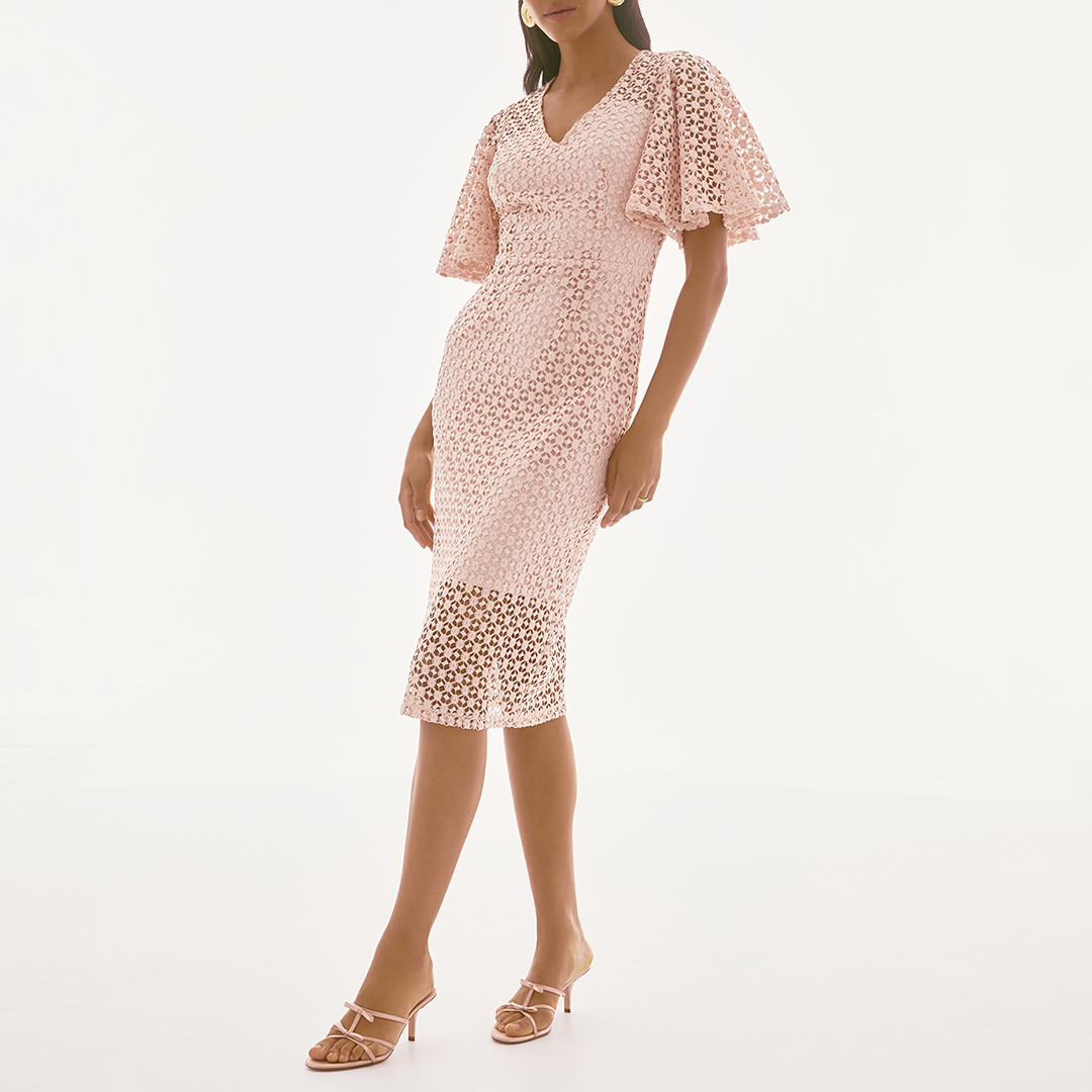 Stunning Elegance: Blush Guipure Lace Dress Review