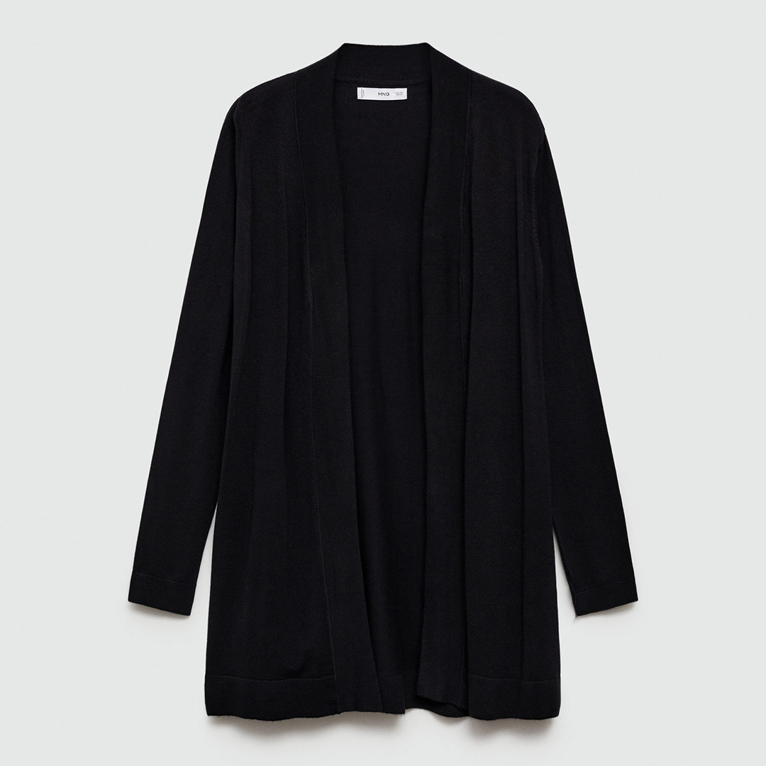 Mango Women's  Black Fine Knit Cardigan in Size XXS, BrandAlley
