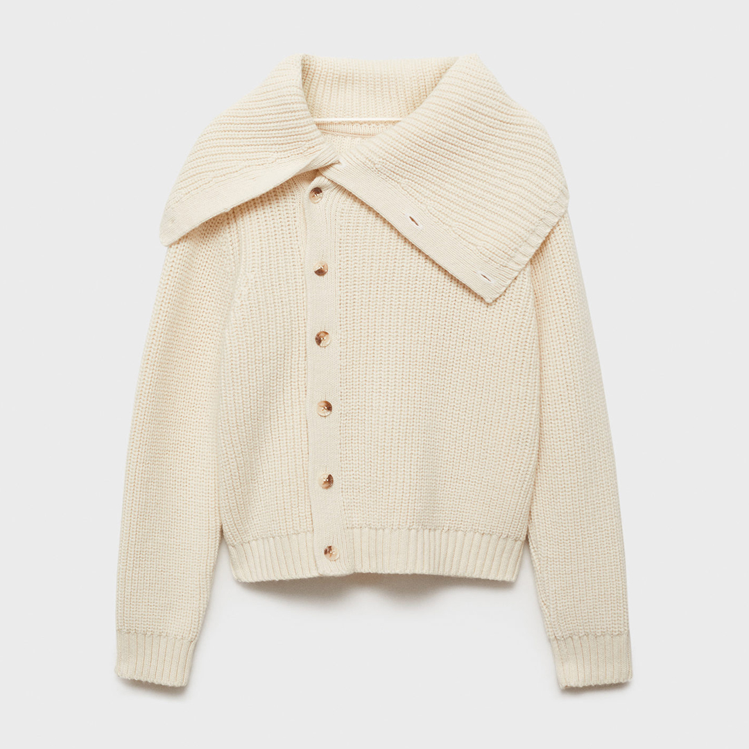 Mango Women's  Cream Funnel Neck Jumper in Size XS, BrandAlley