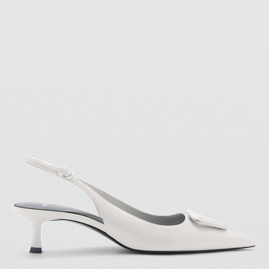 White Heeled-shoe with detail White Heeled-shoe with detail