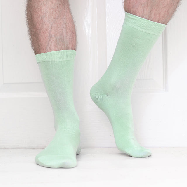 JEMSOX Men's  Luxury Pure Colour Mint Socks TENCEL Comfort  Socks in Size 7/11, BrandAlley