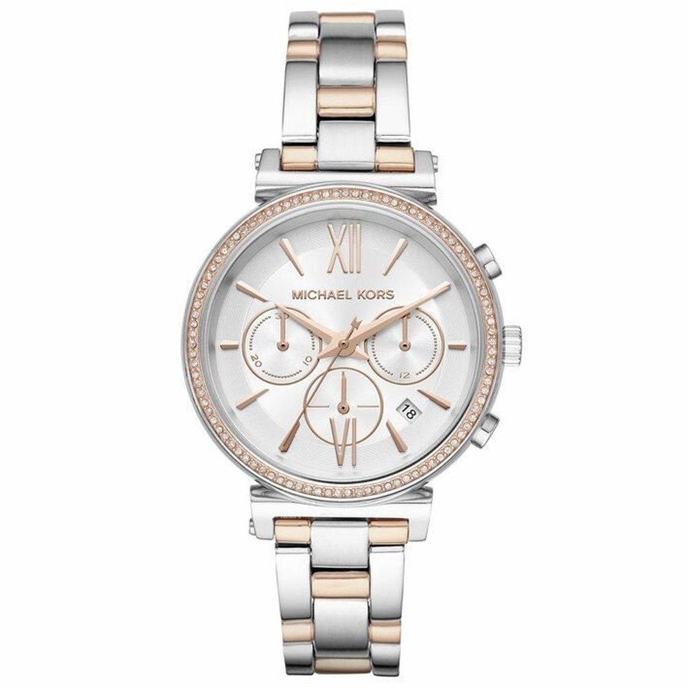 Michael Kors Women's    Mk6558 Sofie Chronograph Crystal Silver Dial Watch , BrandAlley