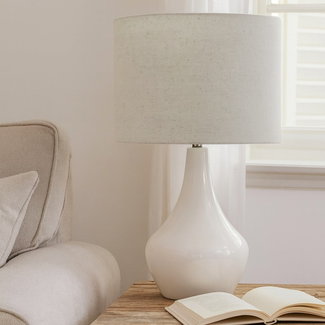 Pagazzi Lighting    White Odette Ceramic Table Lamp , BrandAlley