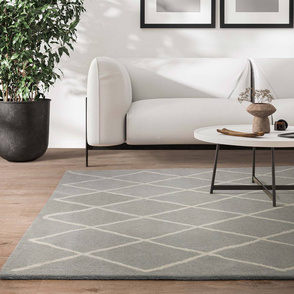 Asiatic    Grey Albany Rug 120X170cm Diamond Silver, BrandAlley