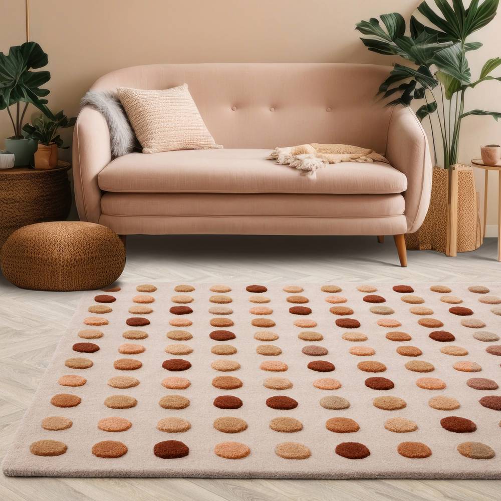 Asiatic   Dotty Rug 120x170cm Earthy, BrandAlley