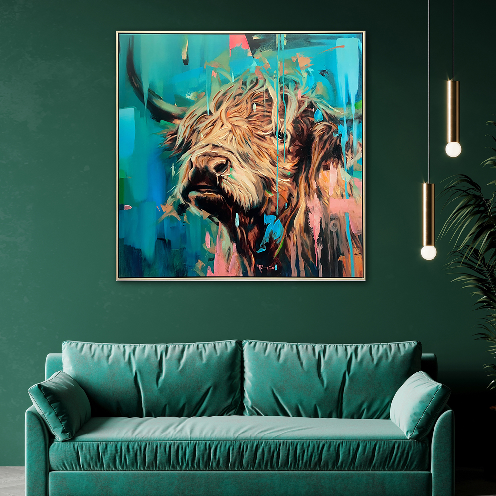 The Art Group     Frank Pretorius 'Guardian Of The Glen' 87X87cm Textured Framed Canvas , BrandAlley