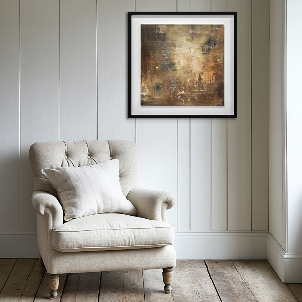 The Art Group   Soozy Barker 'Copper Earth' 60x60cm Framed Wood Plaque , BrandAlley