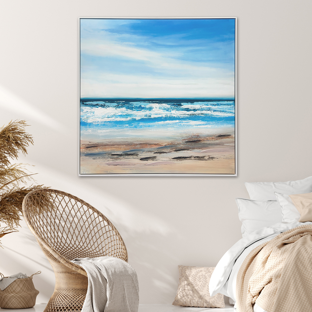 The Art Group   Joanne Last 'All About The Sea' 87x87cm Textured Framed Canvas , BrandAlley