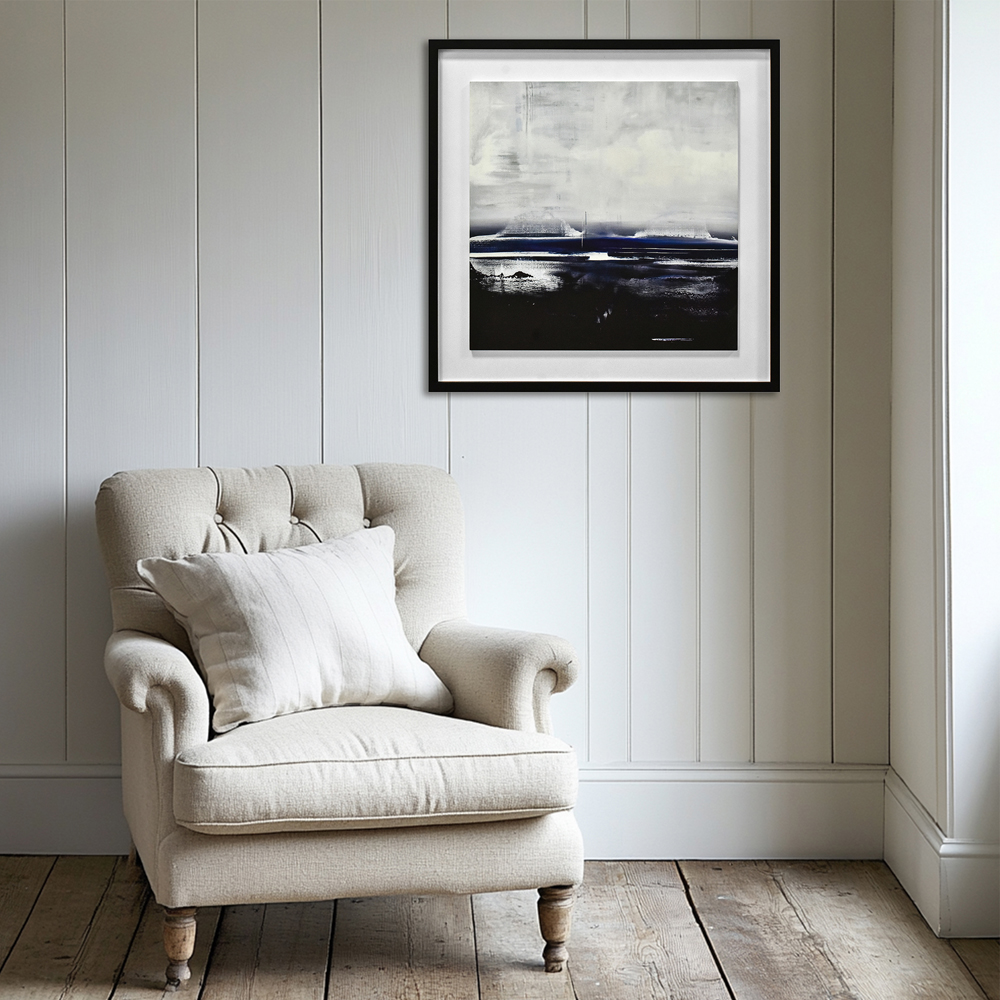 The Art Group     Soozy Barker 'Volcanic Coast' 60X60cm Framed Wood Plaque , BrandAlley
